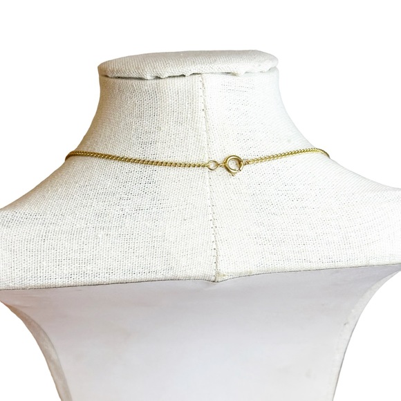 Vintage NOS 70s Four Leaf Clover Gold Tone Dainty Pendant Necklace - Picture 5 of 5